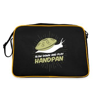 Handpan Hang T-Shirt Musique Sound Snail - Sac Retro - noir/or - Dos