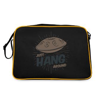 Handpan Hang Escargot de musique Son T-shirt tee - Sac Retro - noir/or - Dos