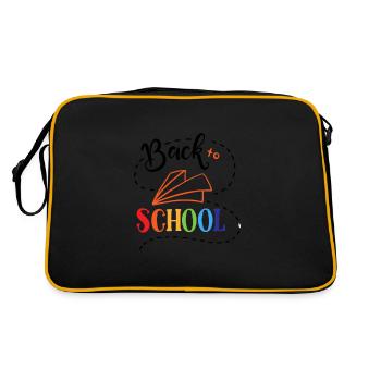 Retour à l’école pour les garçons et les filles - Sac Retro - noir/or - Dos