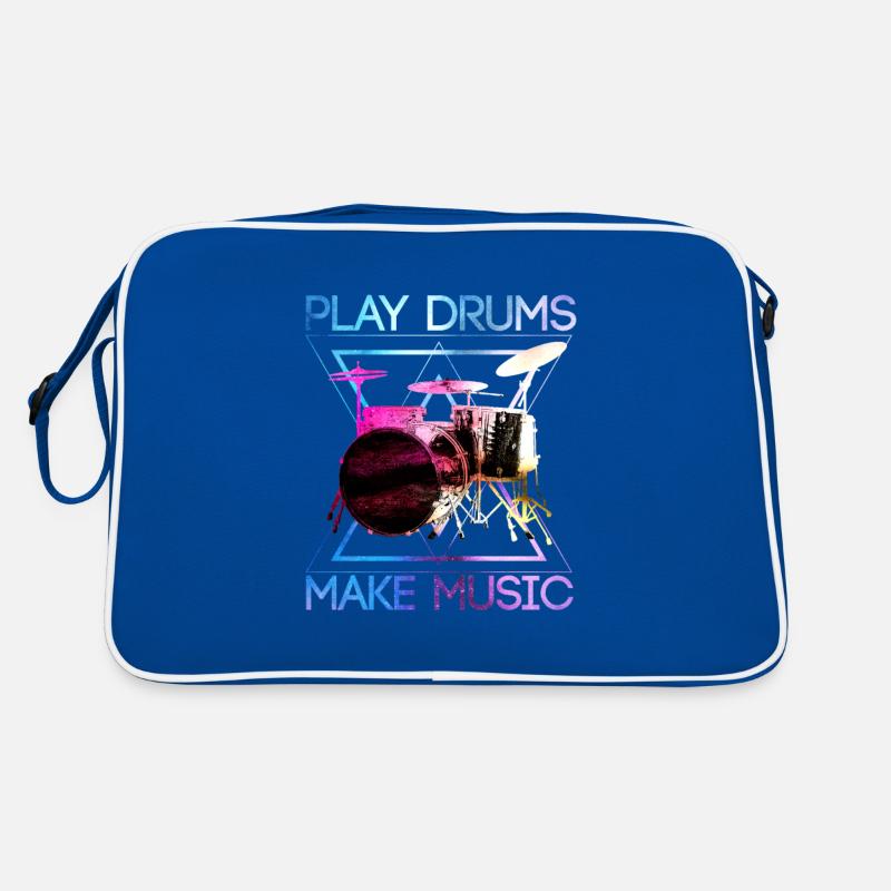 Drummer Drums Drumset Drums Drummer Retro Bag