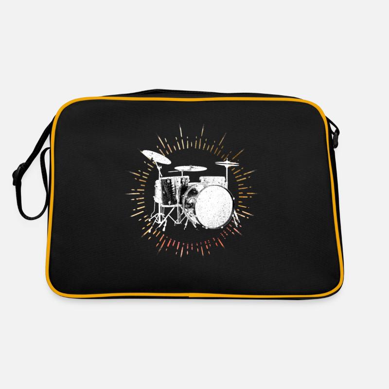 Schlagzeug - Retro Tasche - Schwarz/Gold