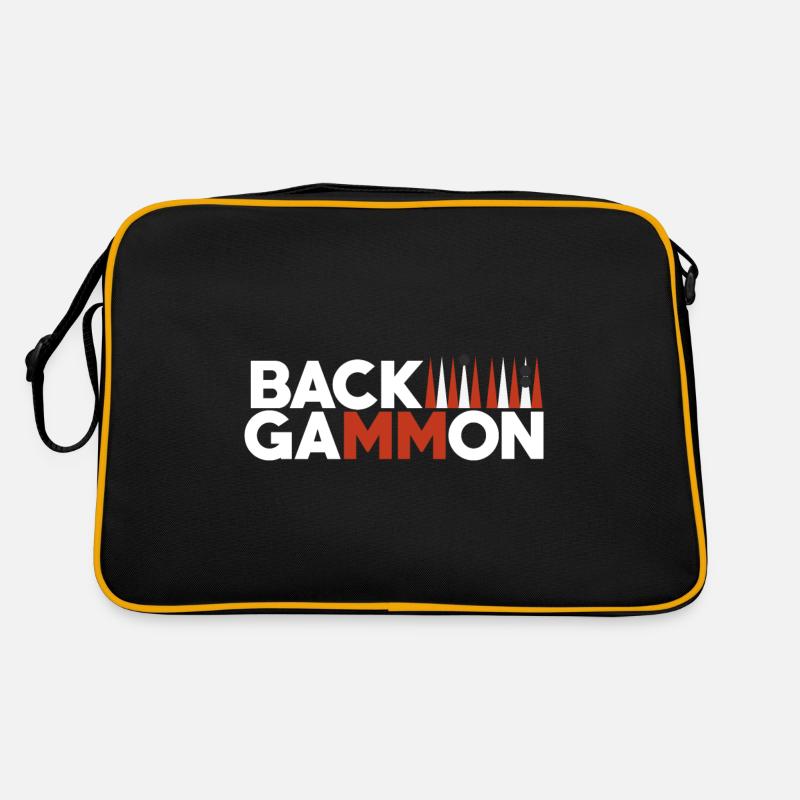 Backgammon board game gift - Retro Bag - black/gold