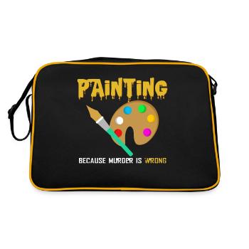 peinture - Sac Retro - noir/or - Dos