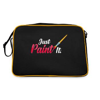peinture - Sac Retro - noir/or - Dos
