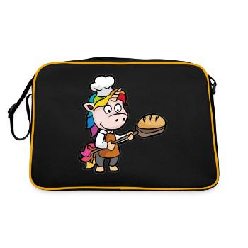 Licorne boulanger boulanger pâtissier pâtissier drôle - Sac Retro - noir/or - Dos