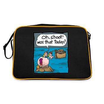 Licorne Arche de Noé Bible Histoire Communion - Sac Retro - noir/or - Dos