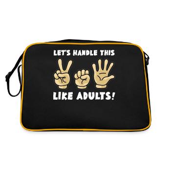 Comment les adultes règles de pierre ciseaux papier - Sac Retro - noir/or - Dos