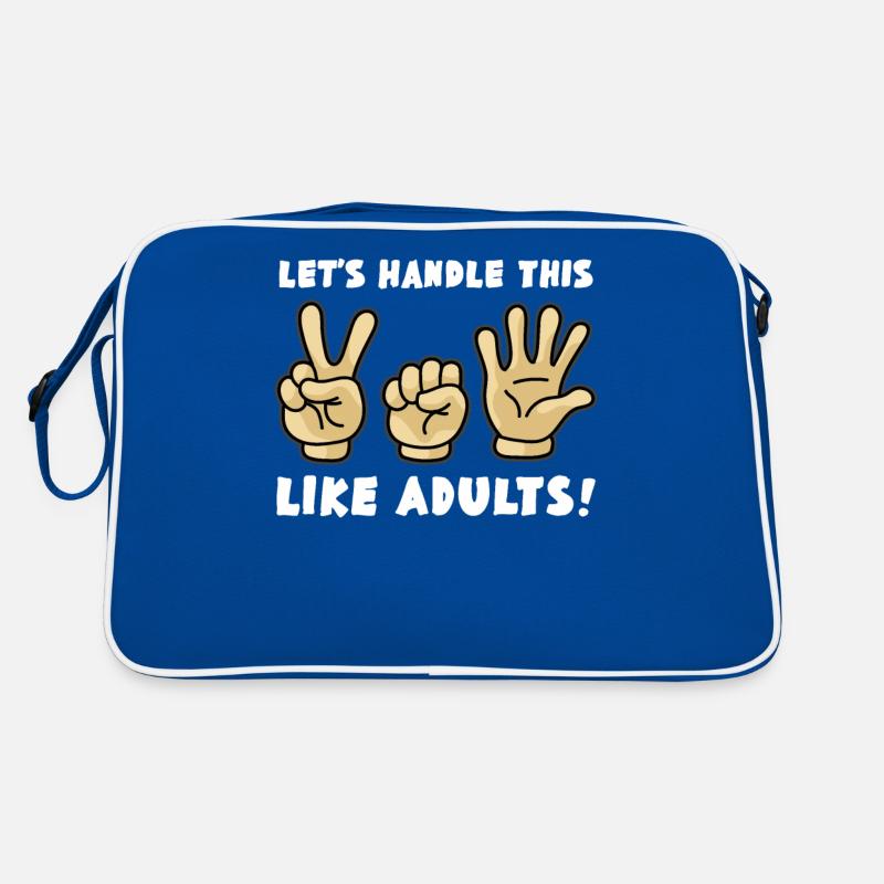 How adults rules stone scissors paper Retro Bag