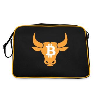 Bitcoin crypto-monnaie crypto-cop - Sac Retro - noir/or - Dos