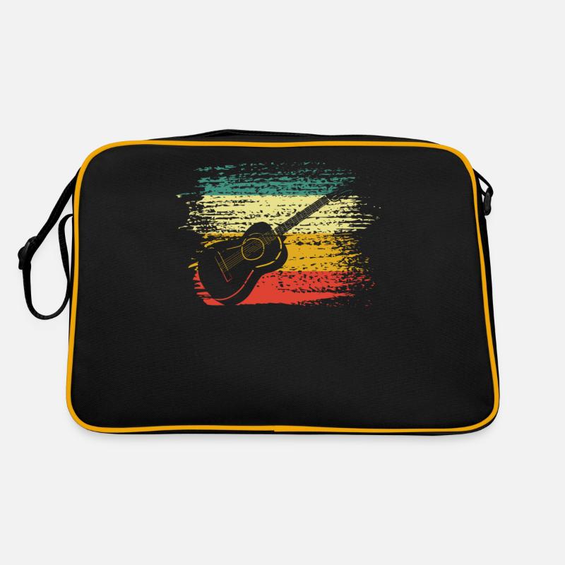 Gitarre - Retro Tasche - Schwarz/Gold