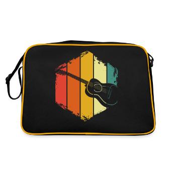 Gitarre - Retro Tasche - Schwarz/Gold - Hinten