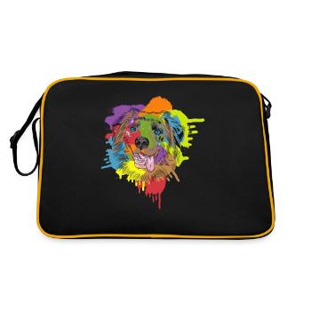 Australien Shepherd Aussie chien chanceux - Sac Retro - noir/or - Dos