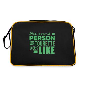 Tourette Disability - Retro Bag - black/gold - Back