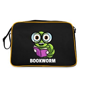 Book Reading Books Learning Bookish Gift - Retro Bag - black/gold - Back