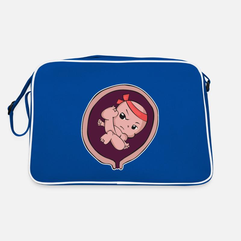 Schwangerschaft Mutter Geburt Baby Karate Geschenk Retro Tasche