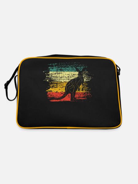 Kangourou - Sac Retro - noir/or - Dos