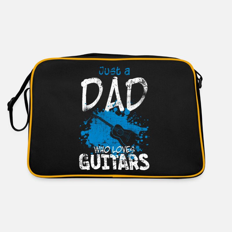 Guitariste papa guitare - Sac Retro - noir/or