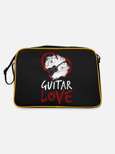 Gitarre - Retro Tasche - Schwarz/Gold - Hinten