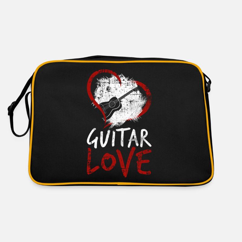 Gitarre - Retro Tasche - Schwarz/Gold