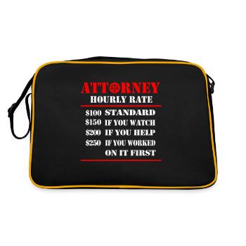 Avocat avocat juge - Sac Retro - noir/or - Dos