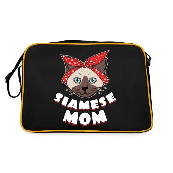 Siamese Cat Cat Cats Mother Mom Mom Gift - Retro Bag - black/gold - Back