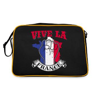 France French French France gift - Retro Bag - black/gold - Back