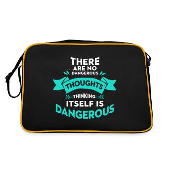 Philosoph - Retro Tasche - Schwarz/Gold - Hinten