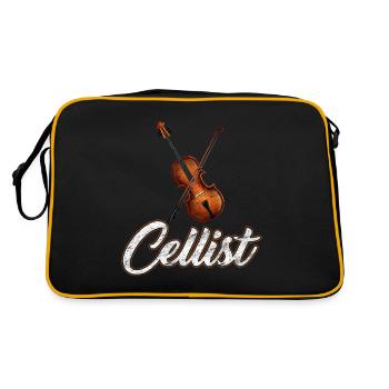 Cello - Retro Tasche - Schwarz/Gold - Hinten