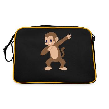 Dabbing Monkey Dab - Retro Bag - black/gold - Back