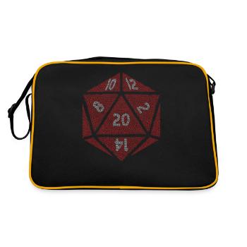 Gamer Dice Dungeon RPG Tabletop Funny Gifts - Retro Bag - black/gold - Back