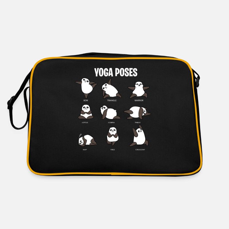 Panda Yoga Bär Buddhismus Posen Zen Yang Geschenke Retro Tasche