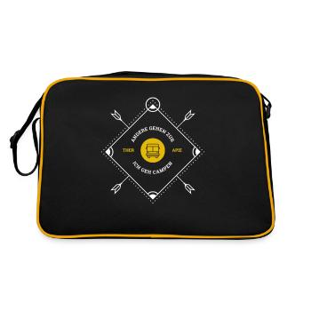 Camping camper camper cadeau - Sac Retro - noir/or - Dos