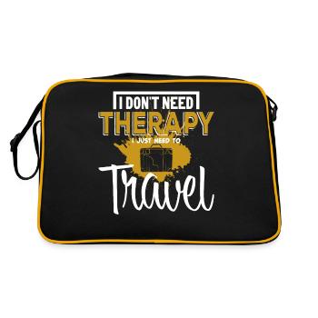Reisen - Retro Tasche - Schwarz/Gold - Hinten