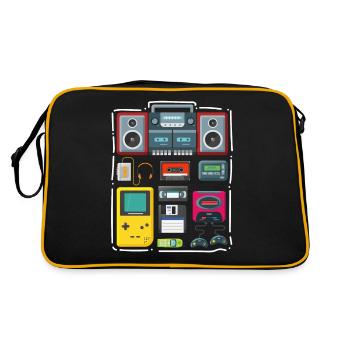 90 fête costume costume costume de costumes cassettes - Sac Retro - noir/or - Dos