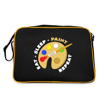 peinture - Sac Retro - noir/or - Dos