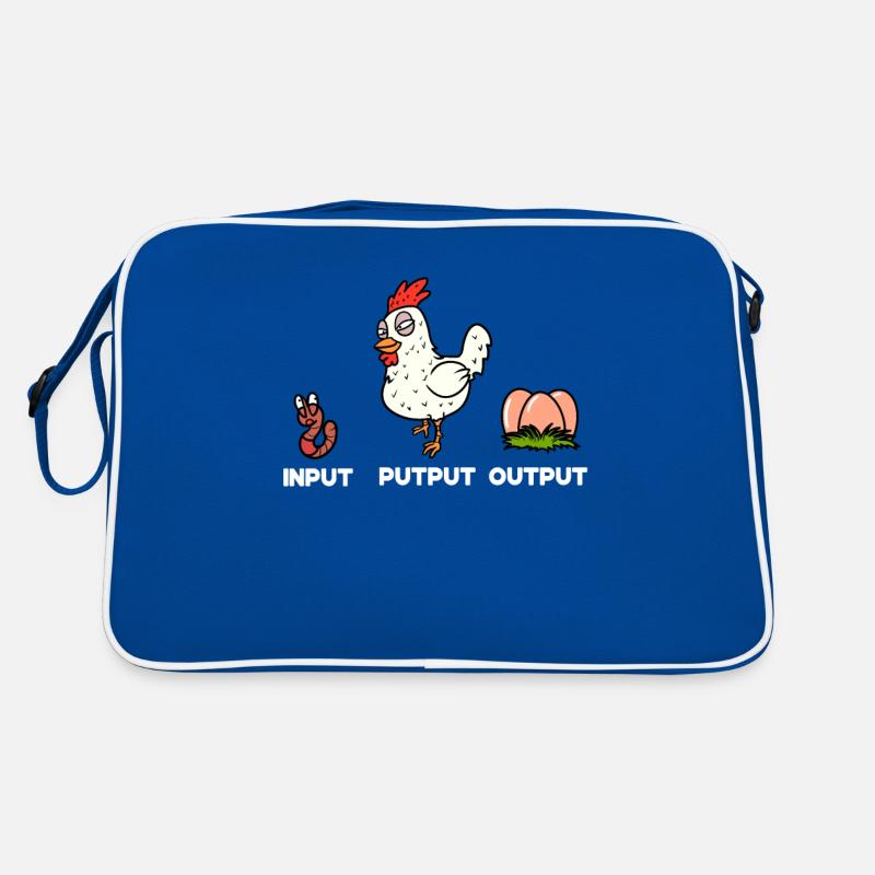 Funny Chicken Chicken Worm Input Putput Gift Retro Bag