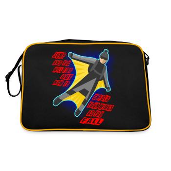 Cadeau de saut de saut en parachute de base - Sac Retro - noir/or - Dos