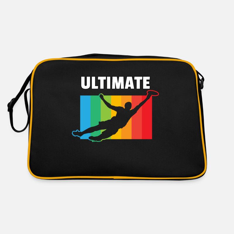 Ultimate Frisbee Flugscheibe Discgolf Geschenk Retro Tasche