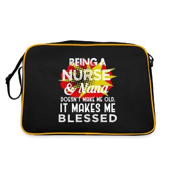 n'est pas une infirmière et nana être - Sac Retro - noir/or - Dos
