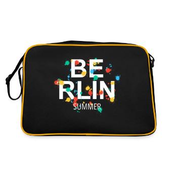 Berlin - Retro Tasche - Schwarz/Gold - Hinten