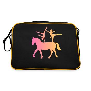 Voltigage Enfants Jeunes Club Ausrustung - Sac Retro - noir/or - Dos