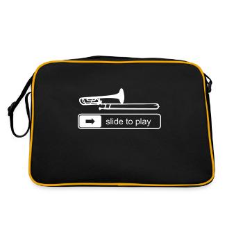 Trombone Trombonist Sayings Player Funny Gift - Retro Bag - black/gold - Back
