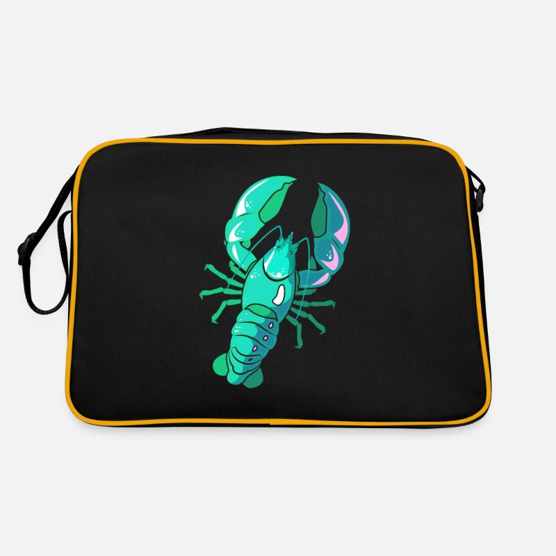 Hummer Shrimp Languste Krebs Meeresfrüchte Retro Tasche