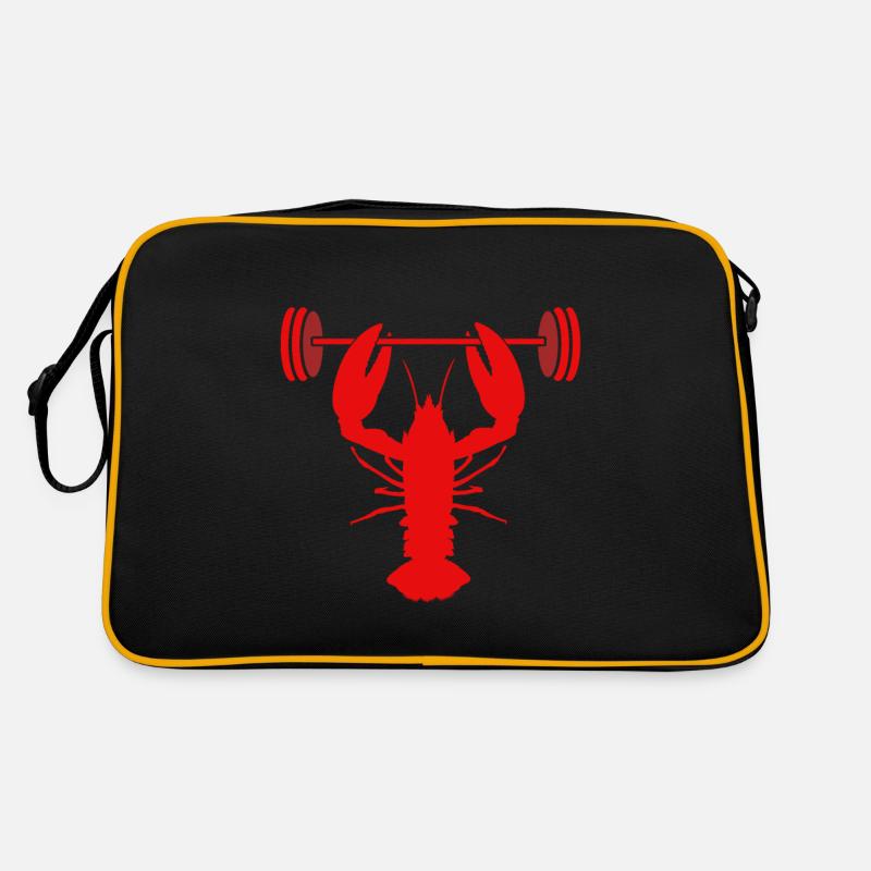 Hummer Shrimp Languste Krebs Meeresfrüchte Retro Tasche