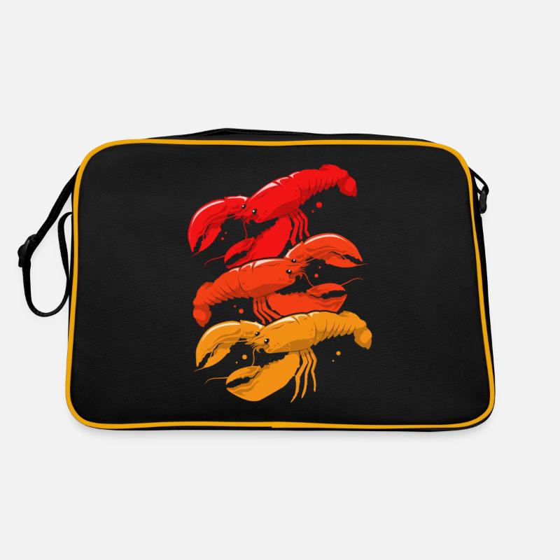 Hummer Shrimp Languste Krebs Meeresfrüchte Retro Tasche