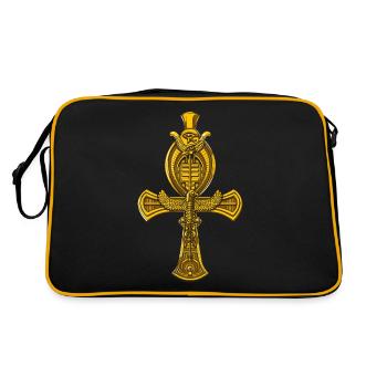 Egyptian Ankh Eye Of Horus Ancient Sacred Symbol - Retro Bag - black/gold - Back