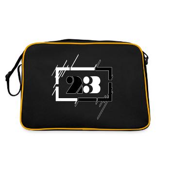 Tekno 23 sound system Tribe Free Party - Sac Retro - noir/or - Dos