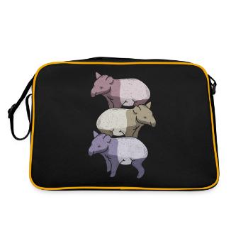 Tapir - Sac Retro - noir/or - Dos