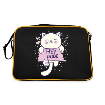 MEOW HEY DUDE - Sac Retro - noir/or - Dos