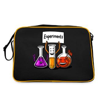 Chemistry Science Experiments Funny School Student - Retro Bag - black/gold - Back